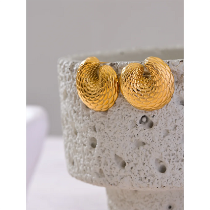 Vintage Hypoallergenic Stud Earrings in Gold