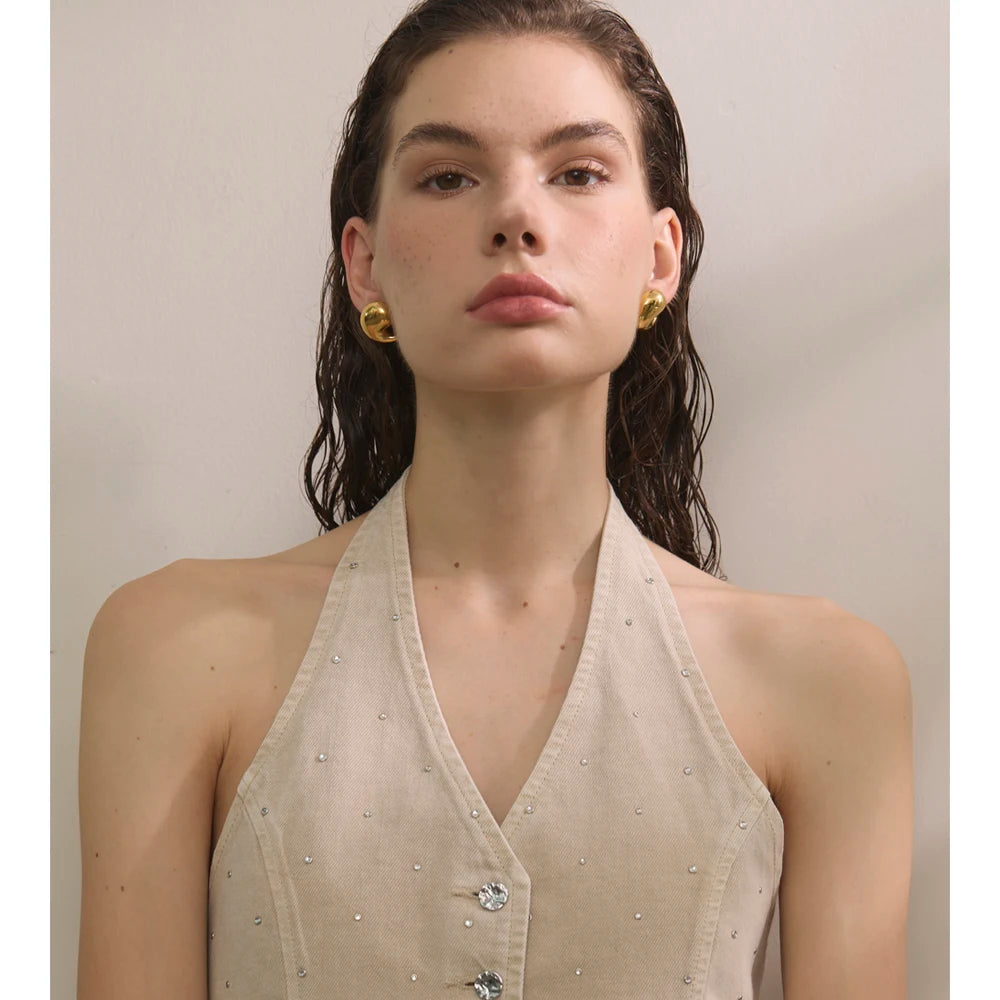 Minimalist stud earrings for ear rings and gold women jewelry