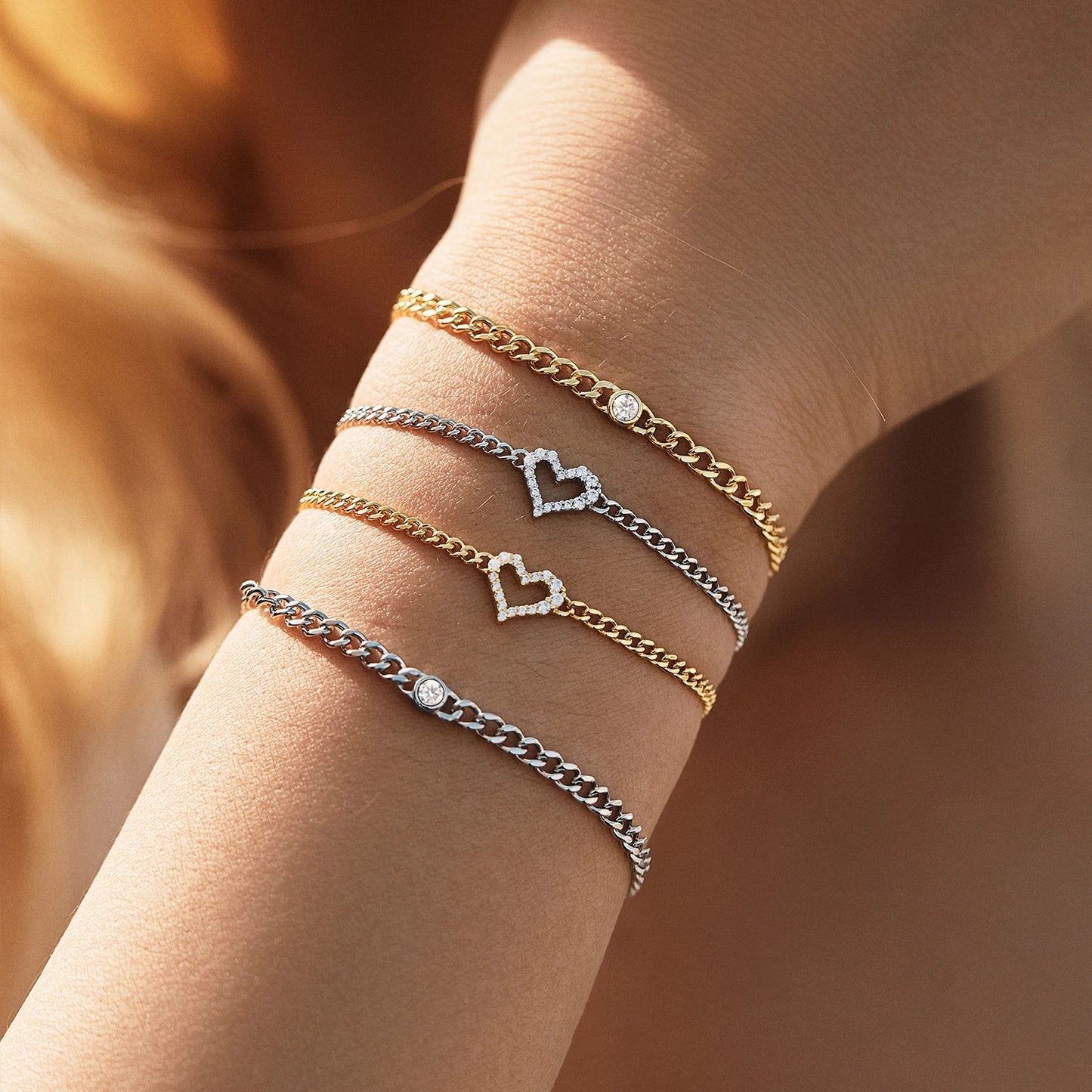 Romantic Heart Moissanite Bracelet