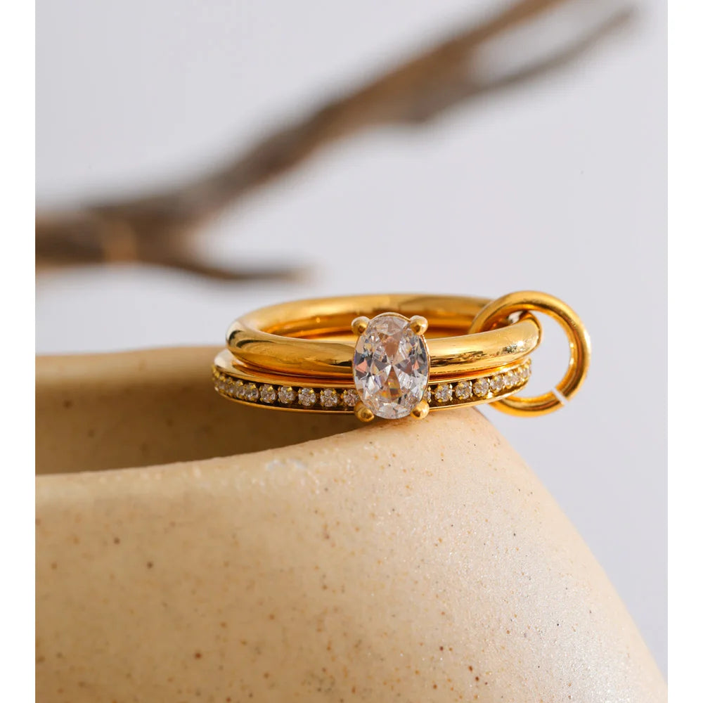 Close up of ring with size detail and golden glow