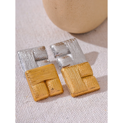 316L Stainless Steel Square Stud Earrings