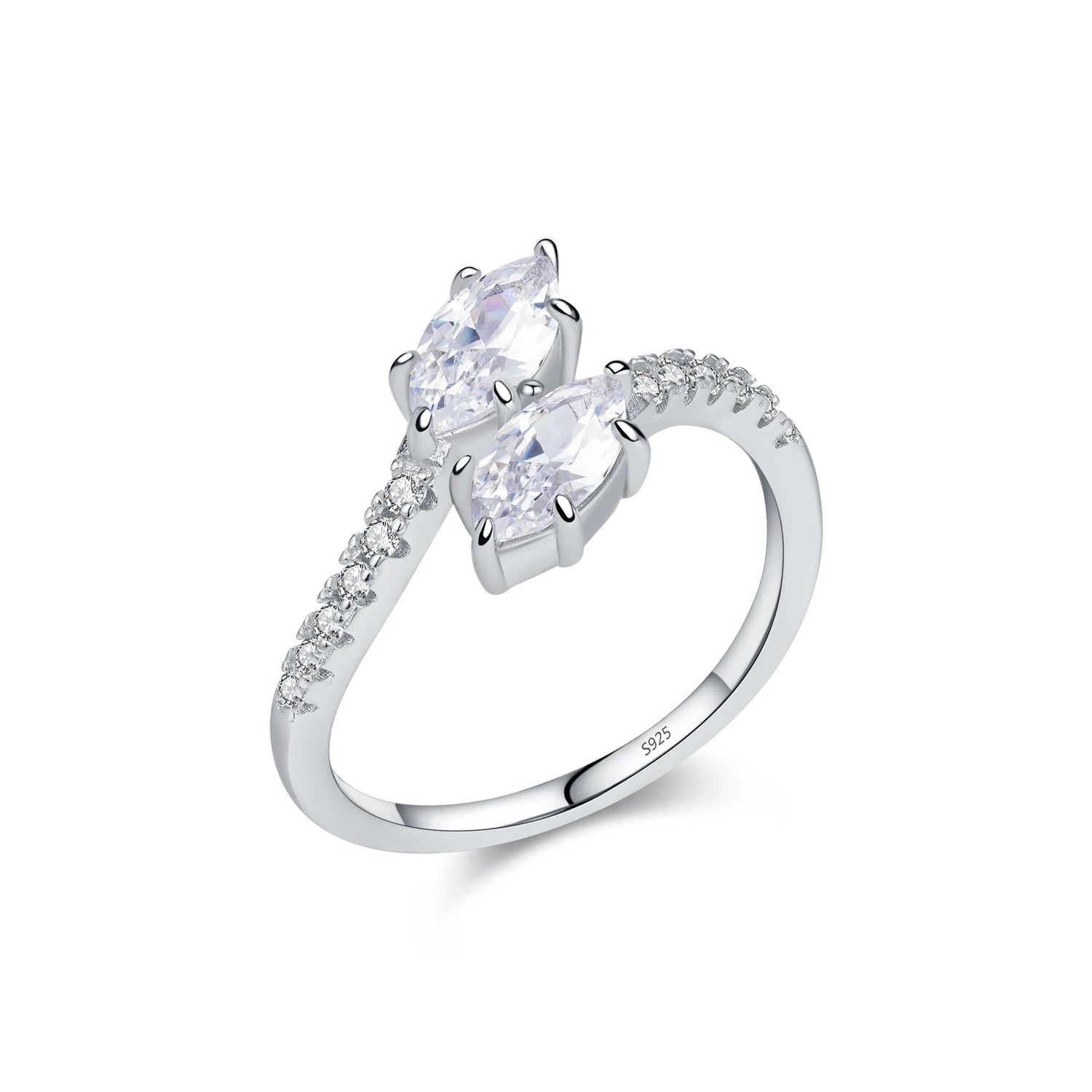 Rhombus highlight snake ring silver ring bold design