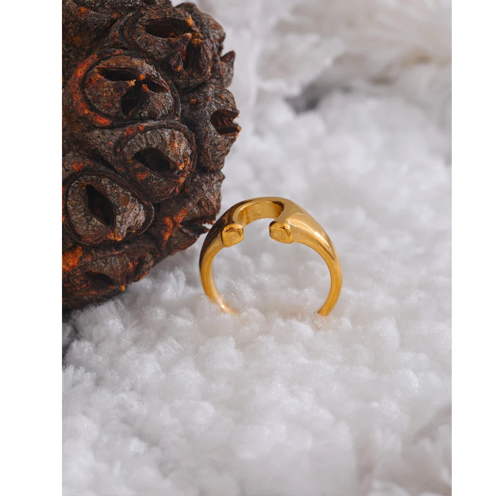 Stylish U Shape Ring with Lucky Symbols