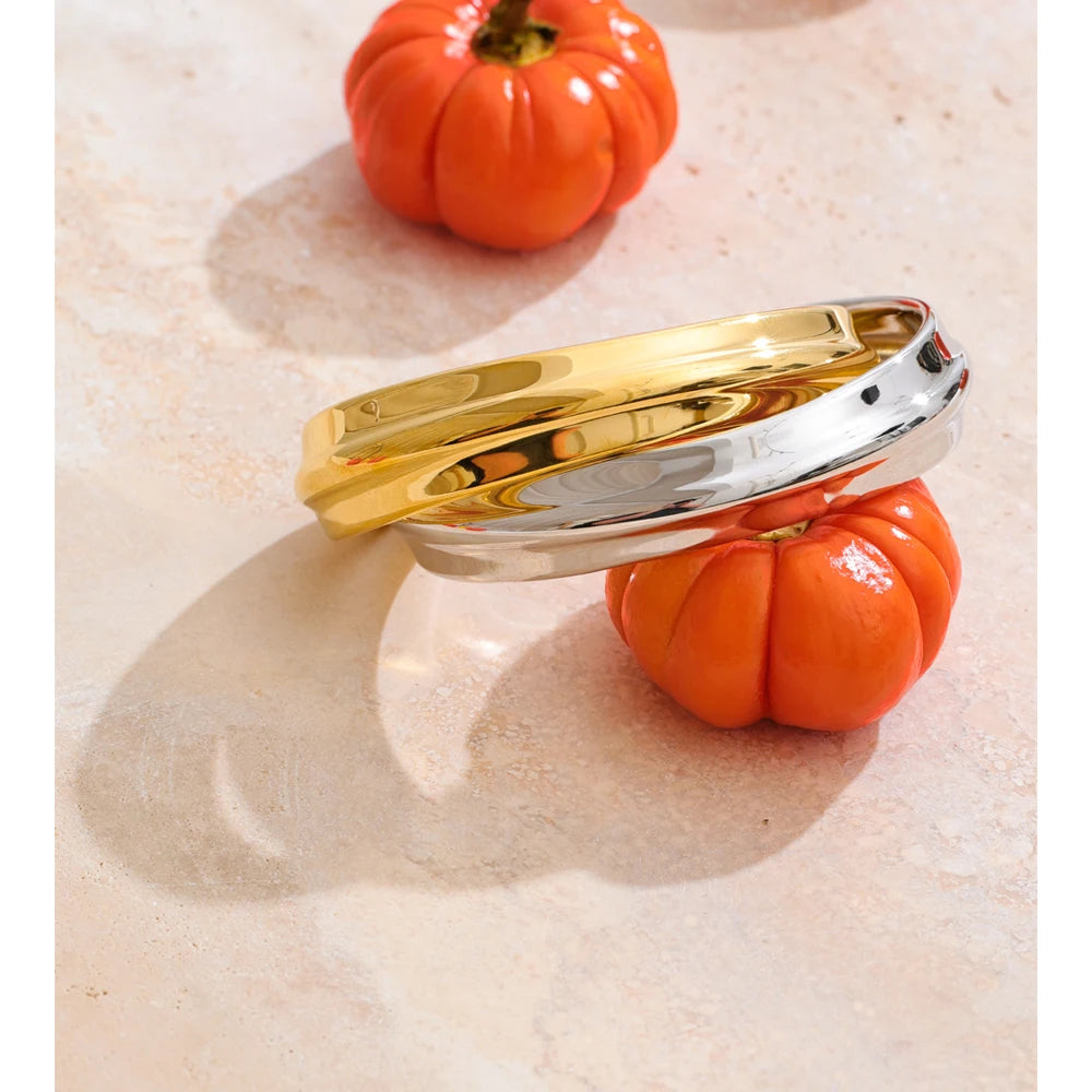 minimalist gold bracelet for women featuring open bangle and textured metal