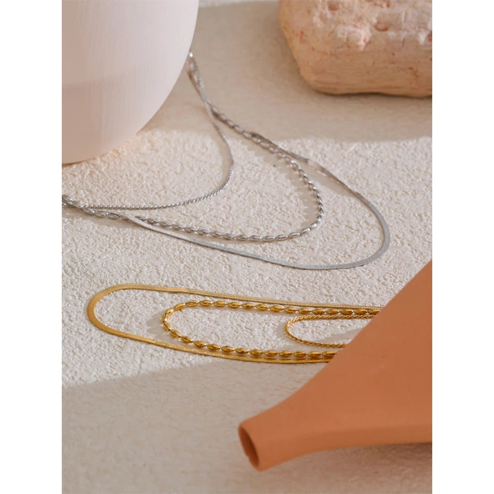 Minimalist Layered Chain Necklace for Women