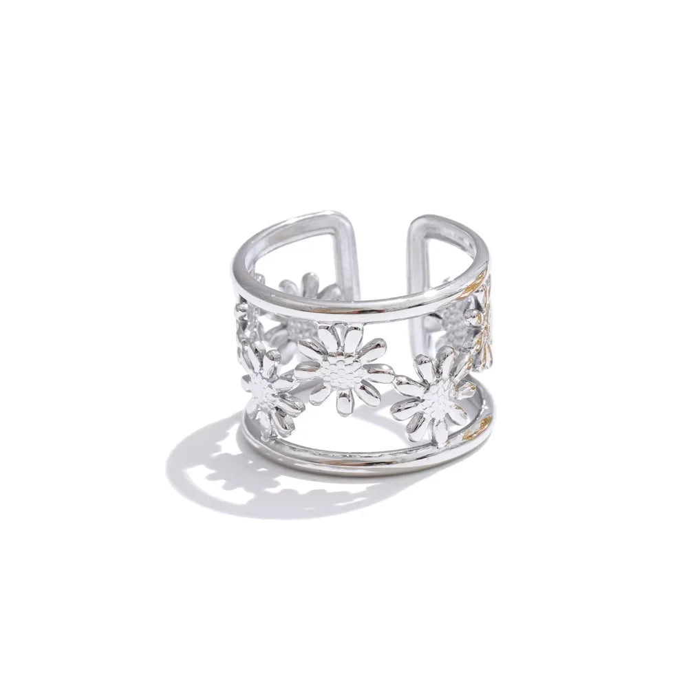 Bangle and bangle structure with radiant flower pattern