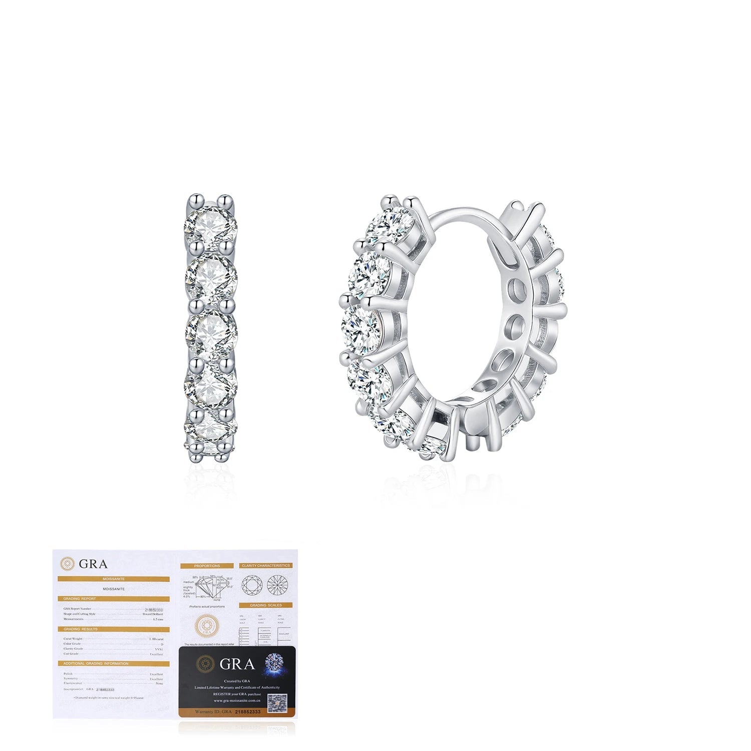 Soft light image of moissanite earrings for diamond jewelry elegance