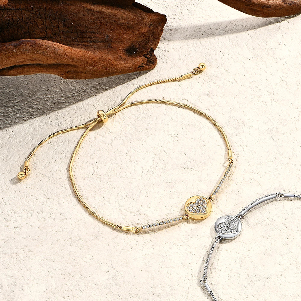 Silver women bracelet crafted in 925 sterling silver with moissanite diamond