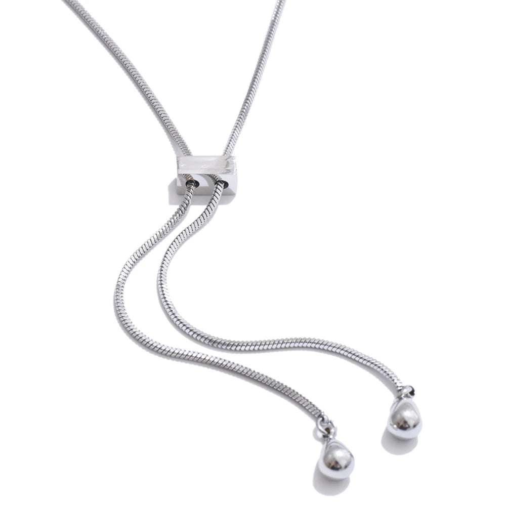 fashion jewelry gold plated long chain necklace stainless steel for women