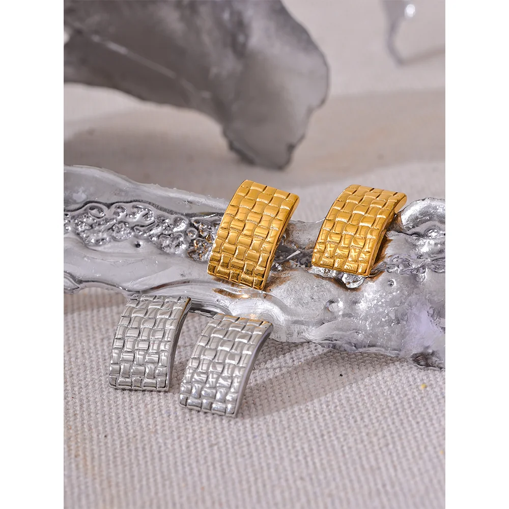 Minimalist Square Stainless Steel Stud Earrings