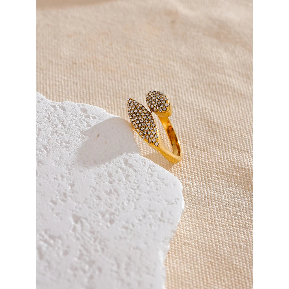 Luxury Bling Cubic Zirconia Gold Ring