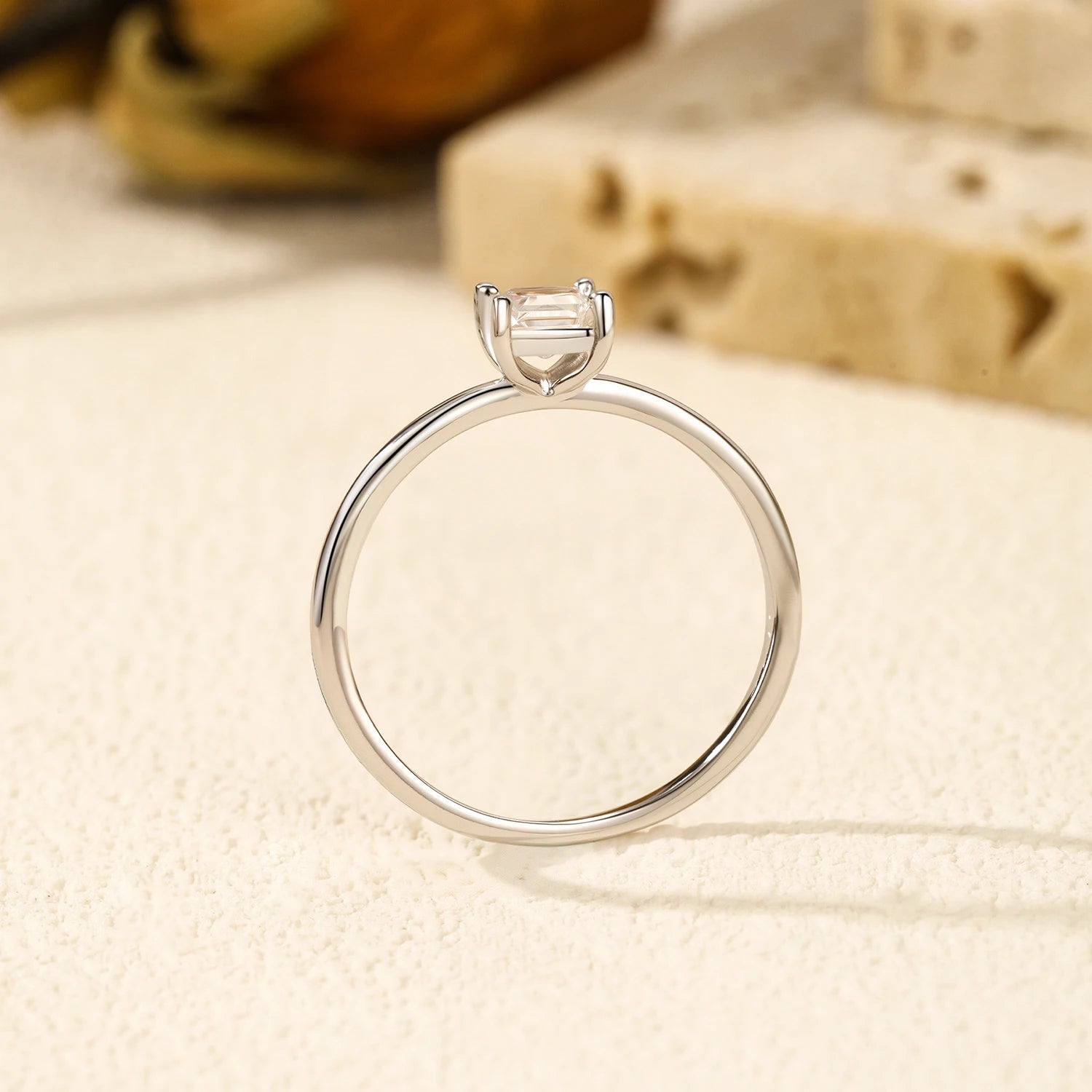 Elegant ring emerald styled as moissanite jewelry rings favorite