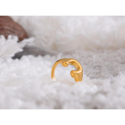 Stylish U Shape Ring with Lucky Symbols