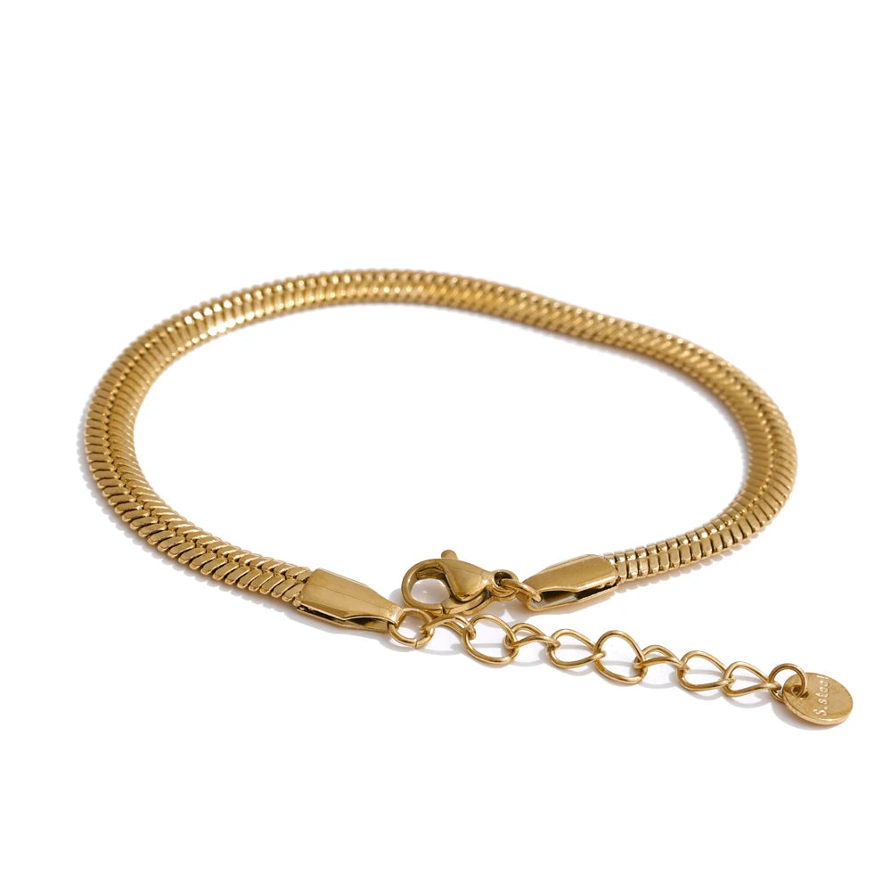 Jewelry store inspired gold and chain necklace and bracelet set