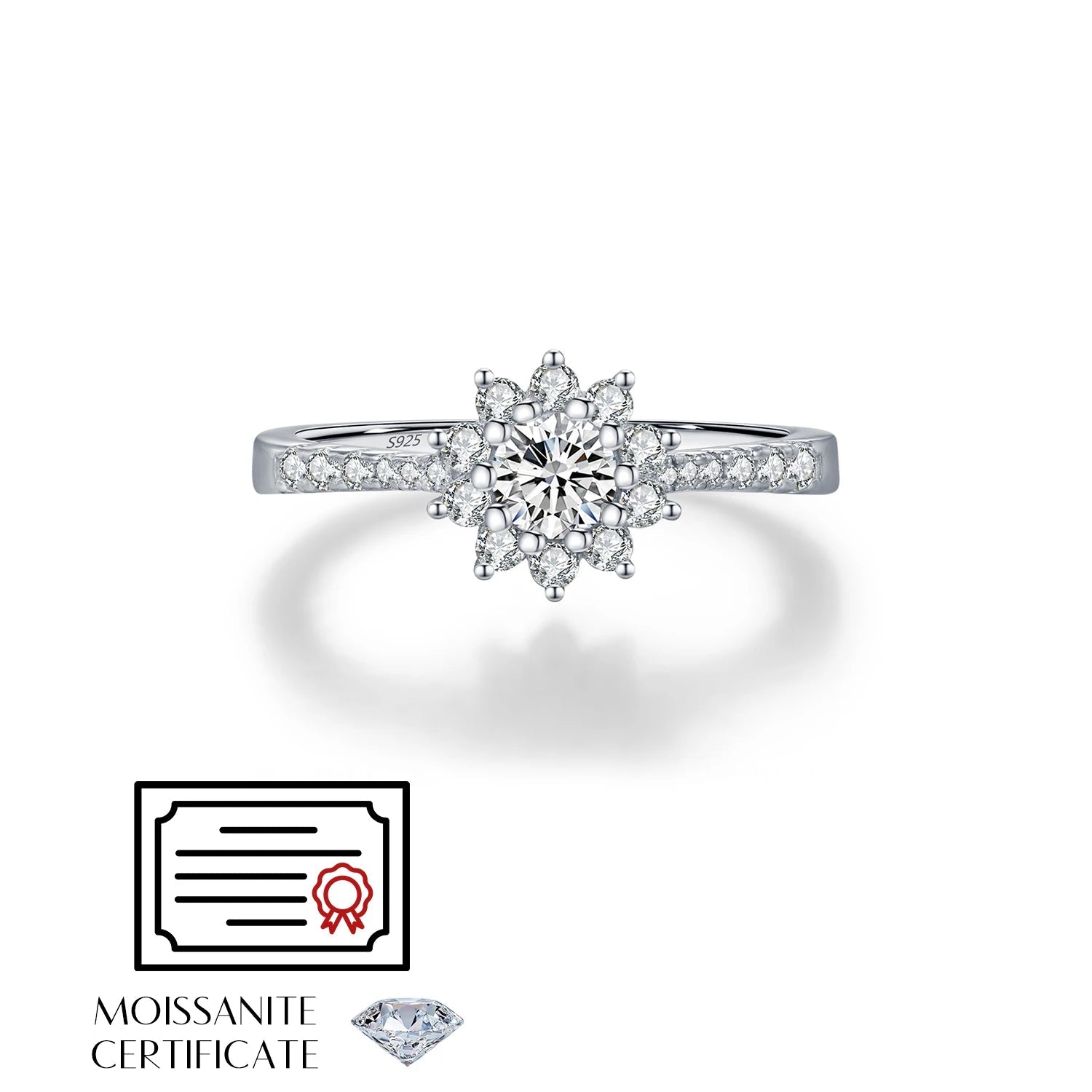 Radiant halo style for rings diamond rings bridal collections