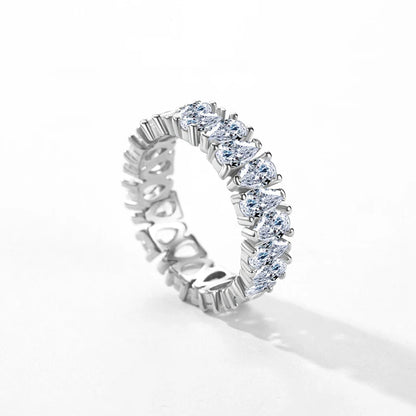 Sparkling Water Drop Zircon Wedding Ring