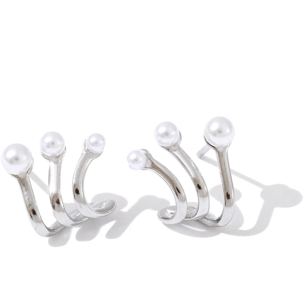 Geometric earrings gold earrings with stainless steel base