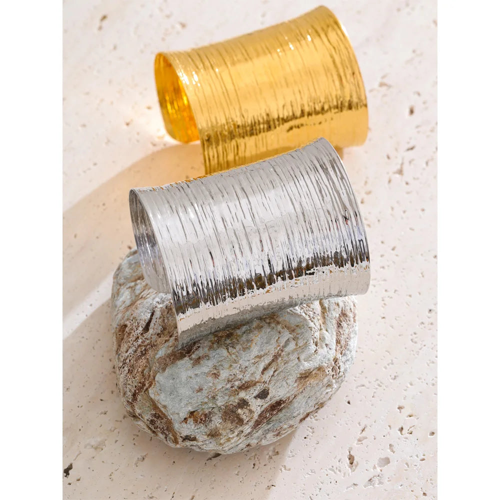 Polished gold bracelet bangle showing smooth interior comfort