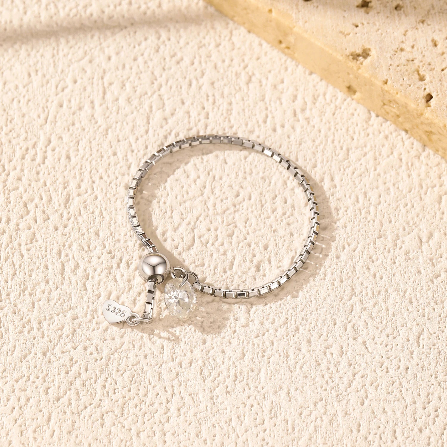 Elegant ring with size flexibility showcasing moissanite jewelry