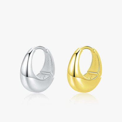 Luxury Geometric Smooth Hoop Earrings