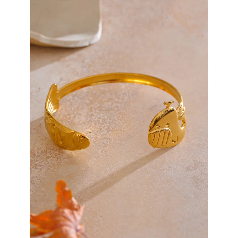 Minimal gold bracelet bangle styled with bracelet bracelets stack