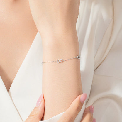 925 Sterling Silver Infinite CZ Bracelet