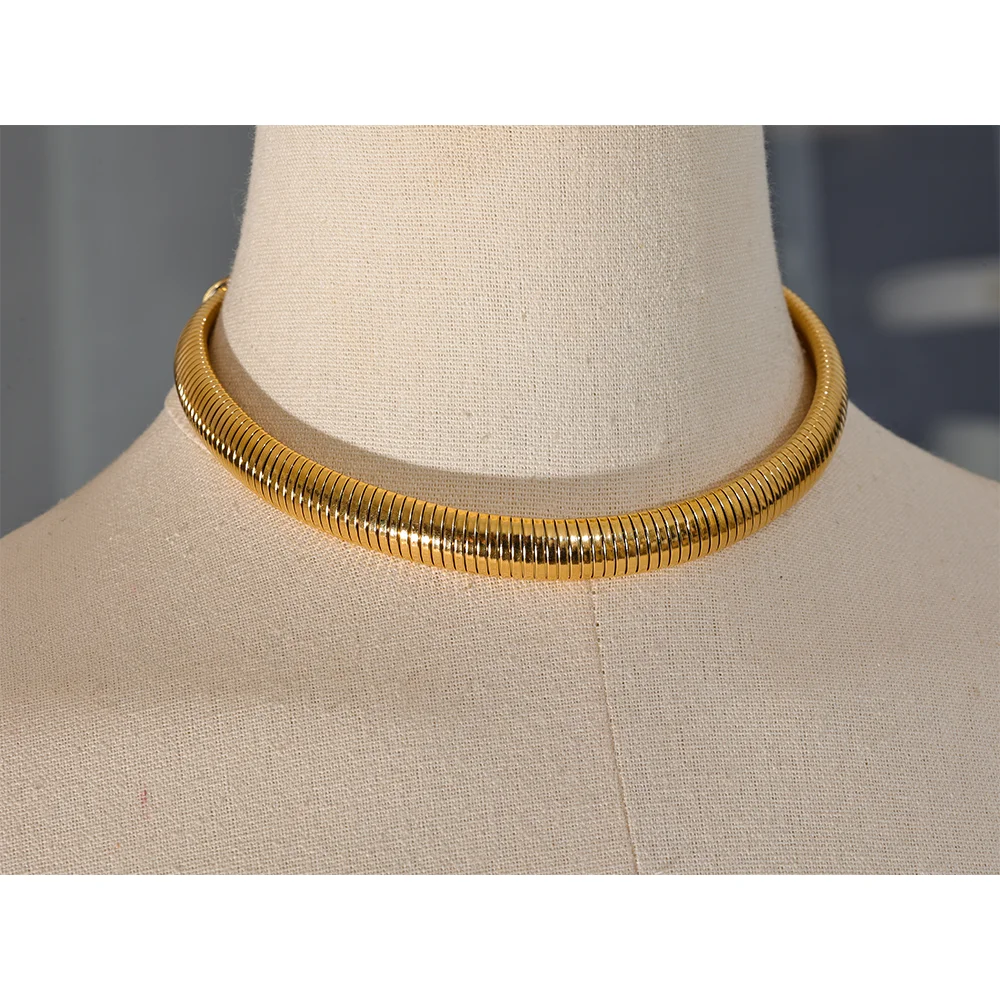 12mm Stainless Steel Cuban Choker Necklace