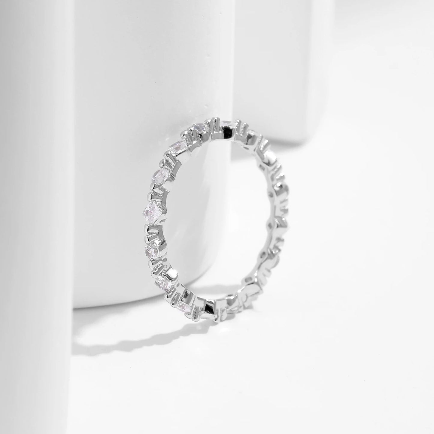 Eternal Grace CZ Sterling Silver Stacking Ring