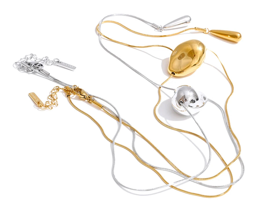 Sleek necklace chain gold plated for casual chic styling