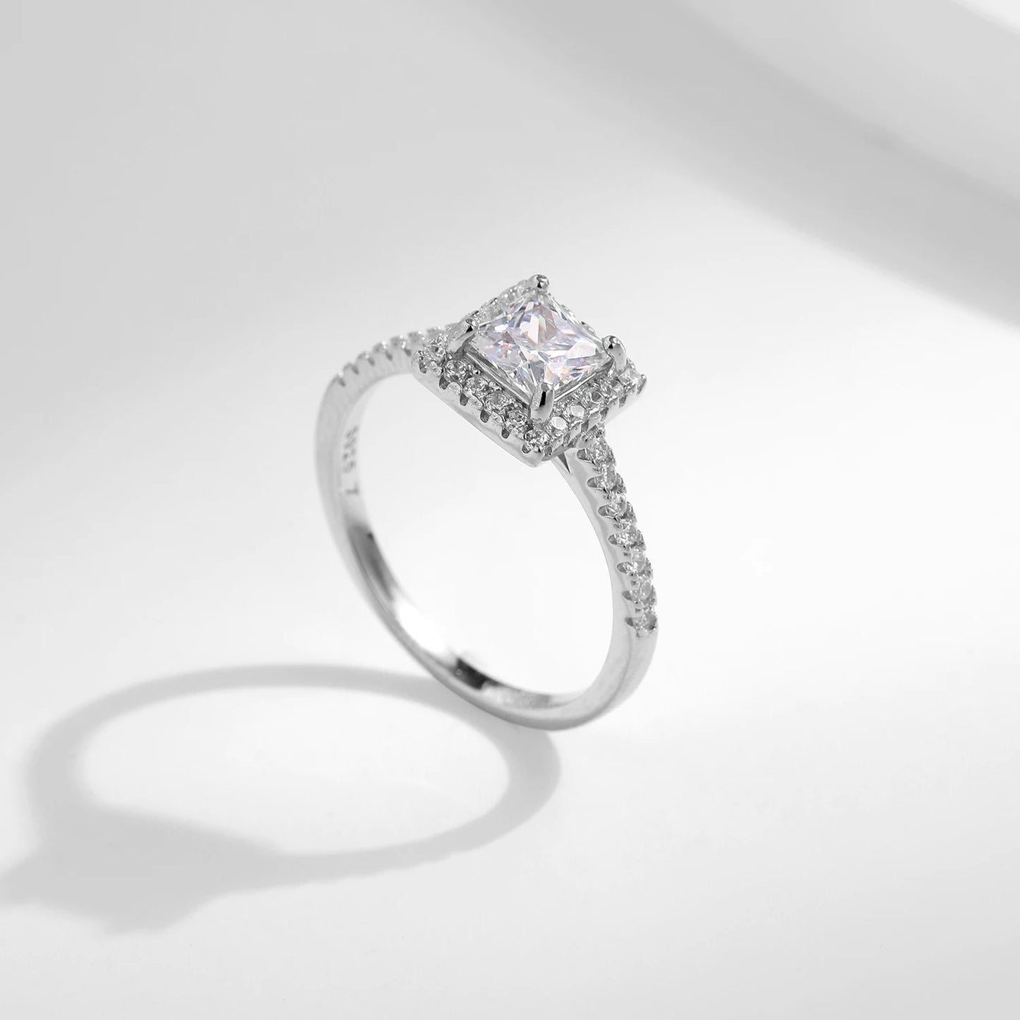 Square Zircon Romantic Wedding Ring