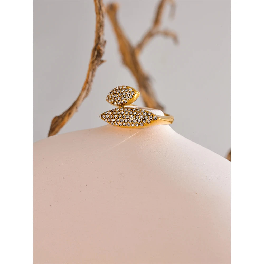 Luxury Bling Cubic Zirconia Gold Ring