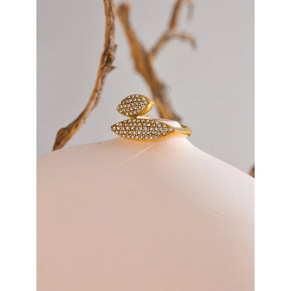 Luxury Bling Cubic Zirconia Gold Ring