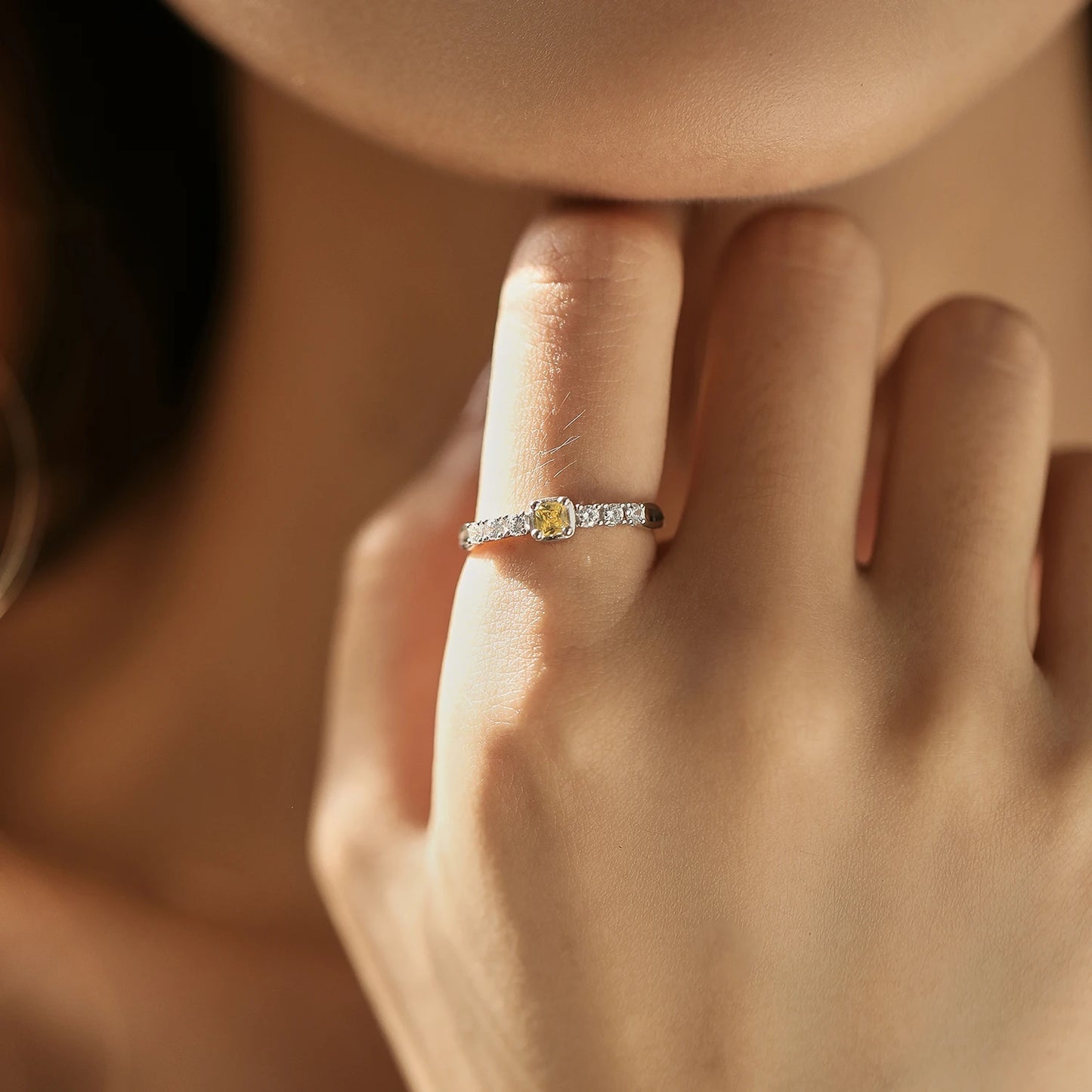 Yellow Cubic Zirconia Sugar Ring