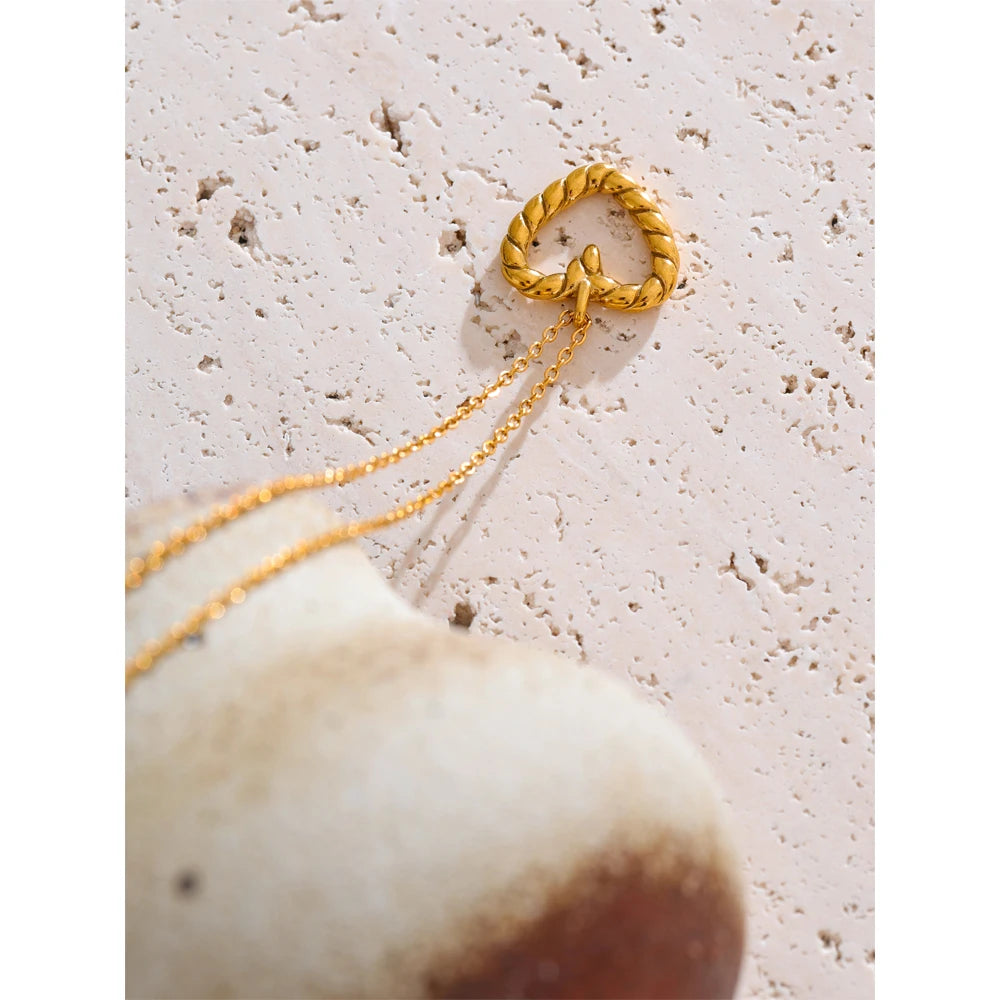 Pendant with necklace motion captured in soft light