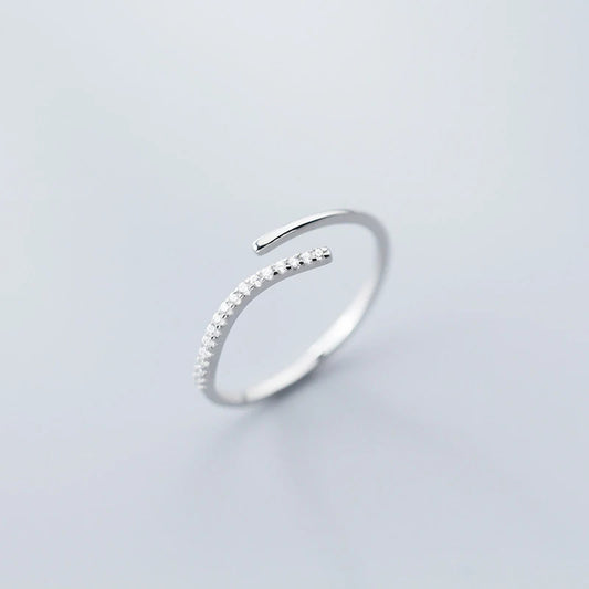 Sleek Simplicity Sterling Silver Adjustable Ring