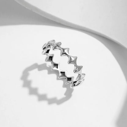 Celestial Vintage Sterling Silver Star Eternity Ring