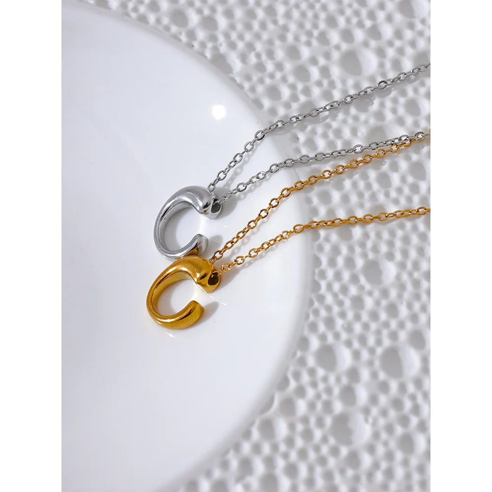 18K Gold Plated Geometric Drop Pendant Necklace