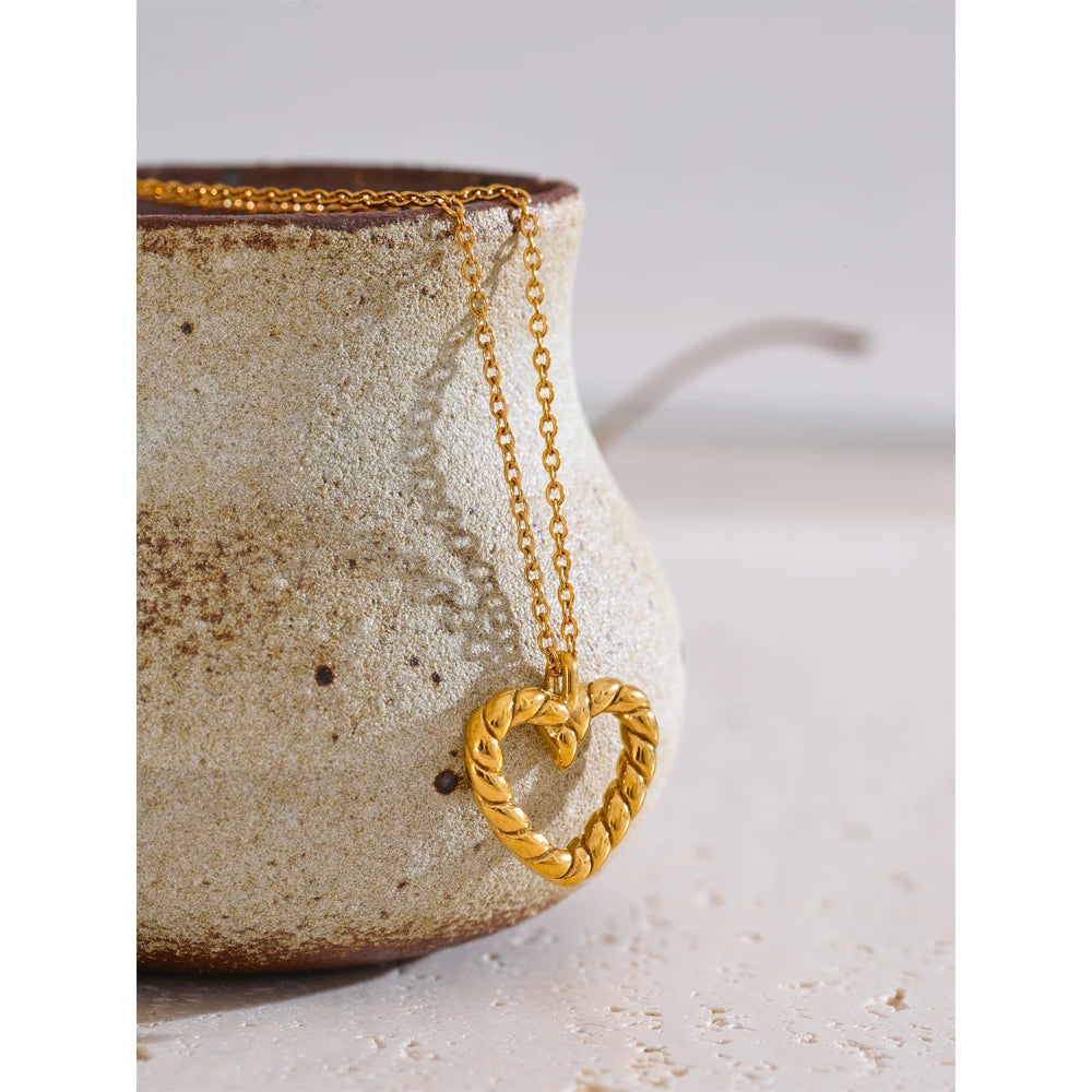 Close view of necklace pendant crafted in stainless steel jewelry