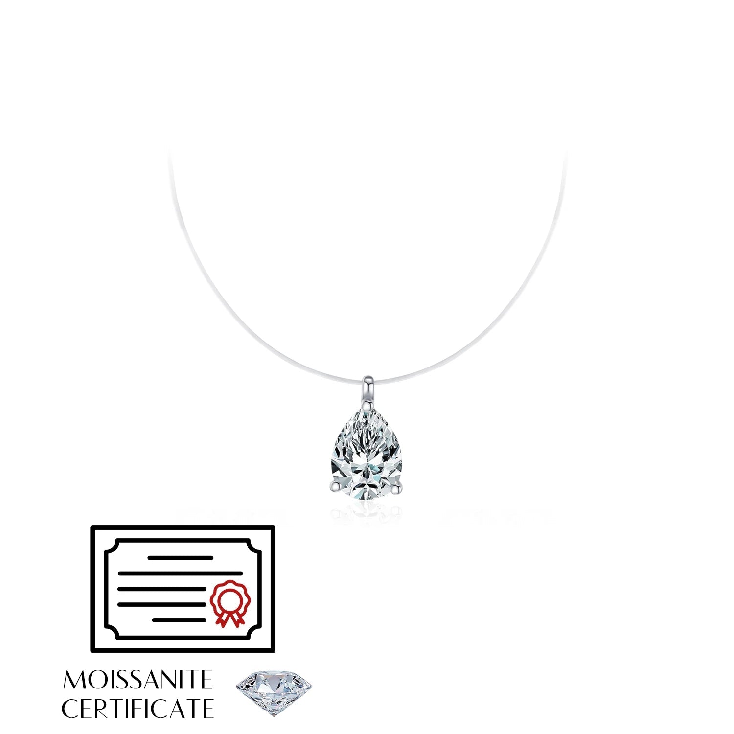 Moissanite jewelry necklace designed for daily wear or formal occasions