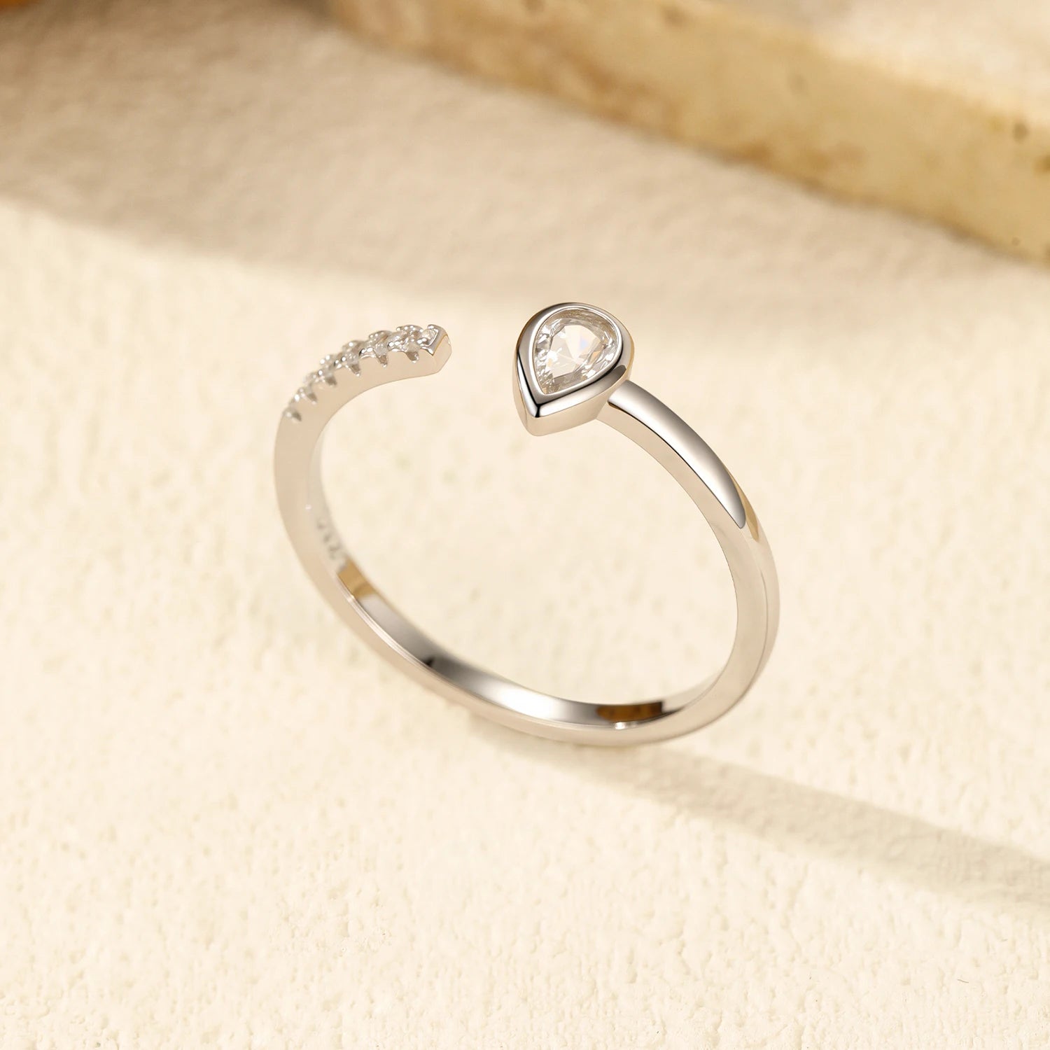 Sterling ring in silver color styled as ring with silver