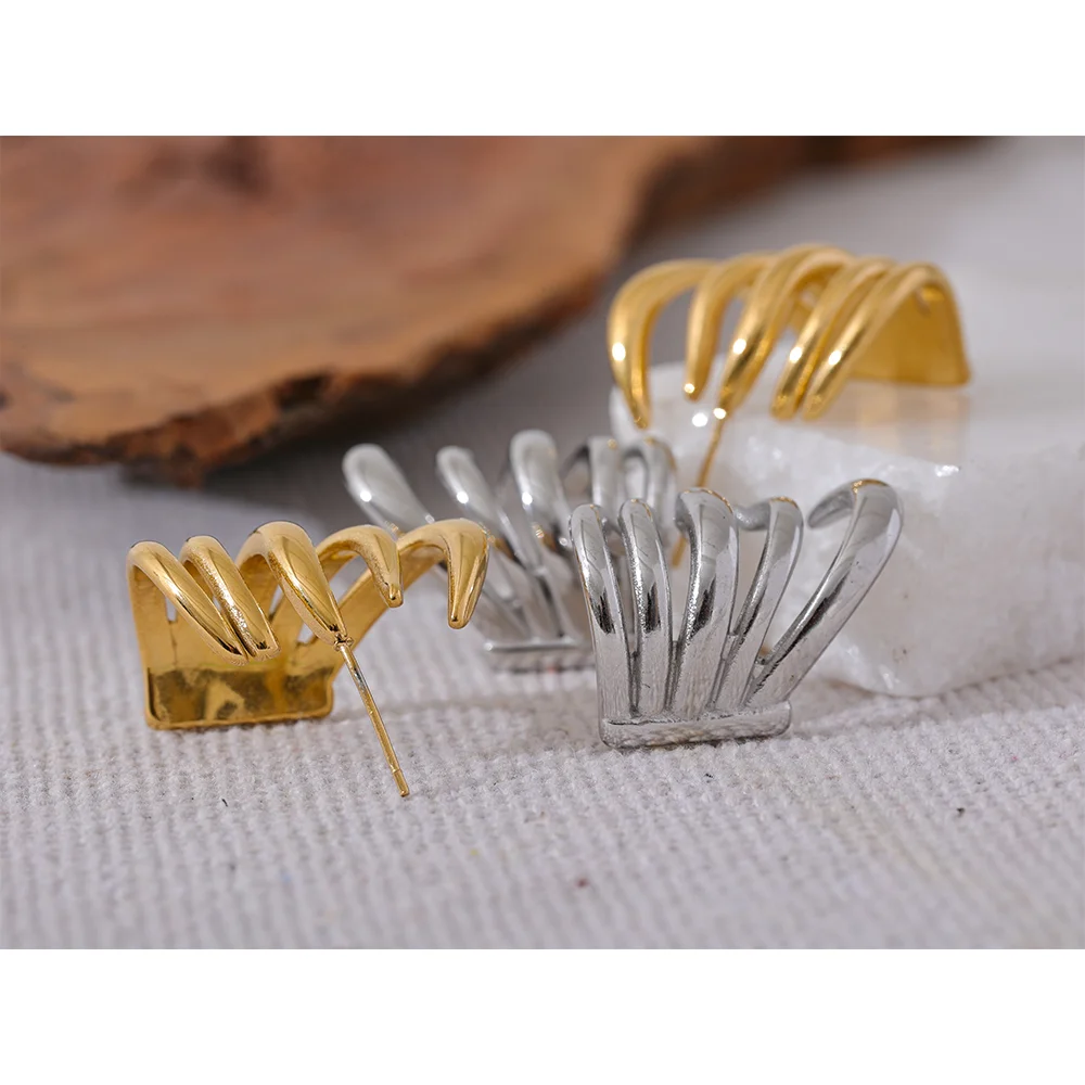 Modern ear rings with stainless earrings geometric shape