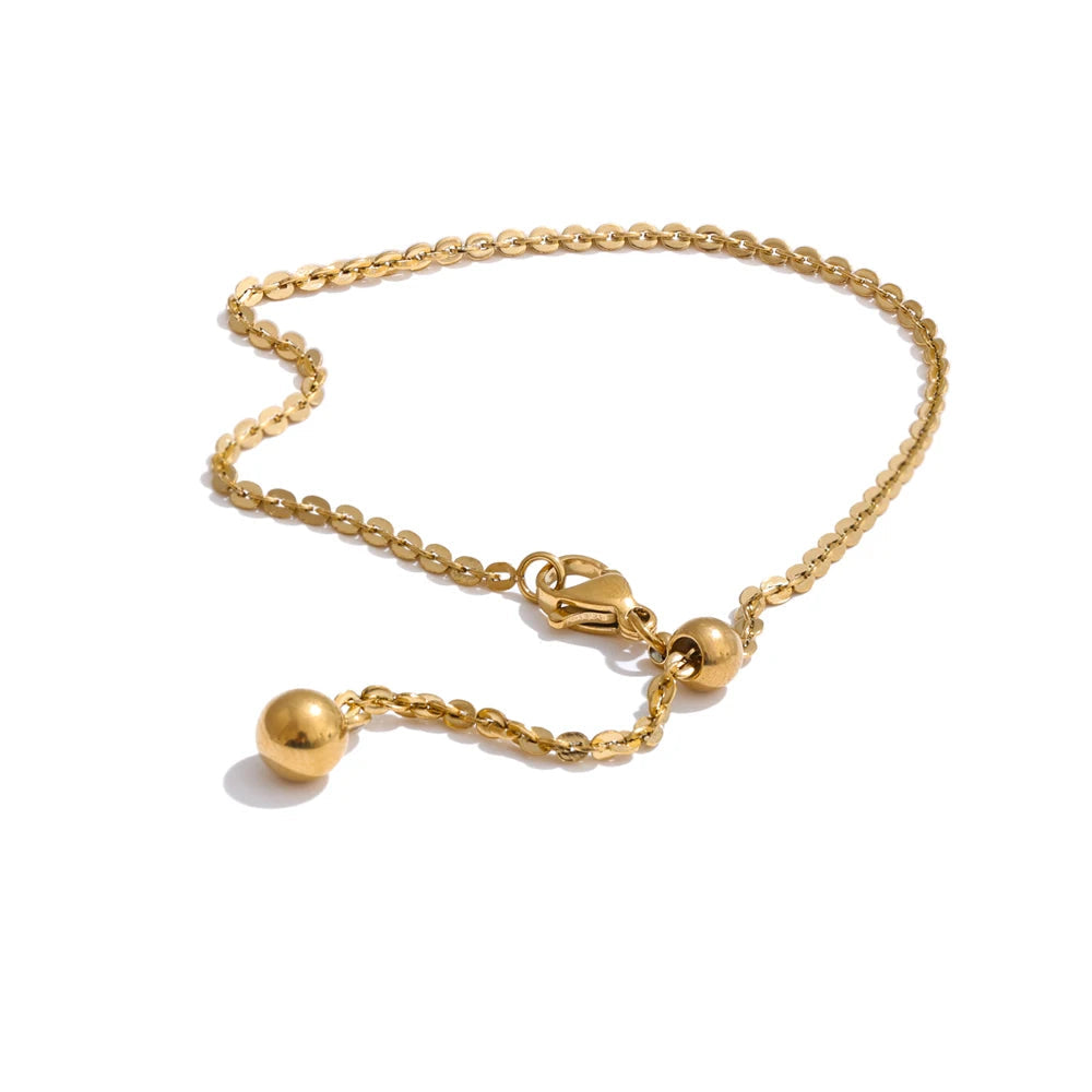 Stretchable chain bracelet with waterproof jewelry shine for daily wear