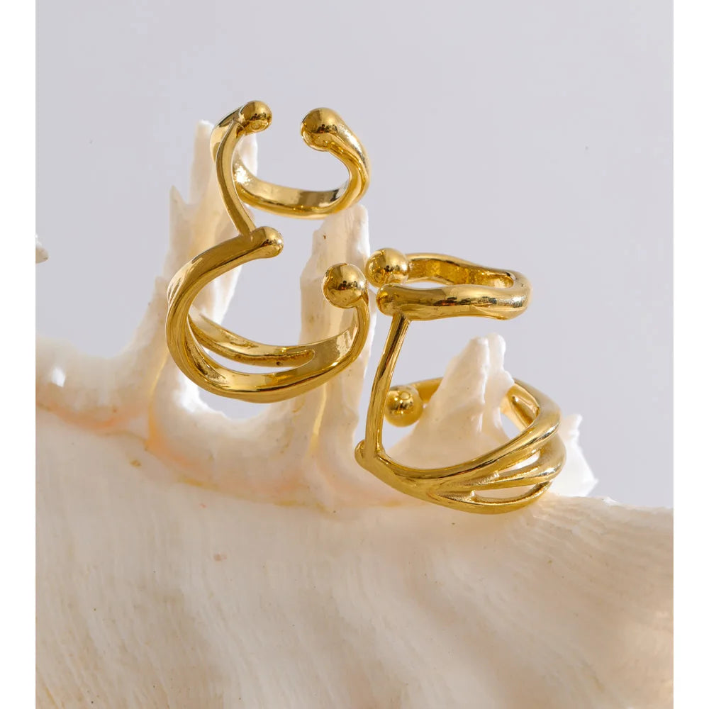 Stylish unisex personal jewelry stainless steel ear clip design