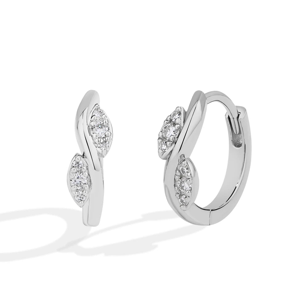 Elegant moissanite hoop earrings for women in gold and silver