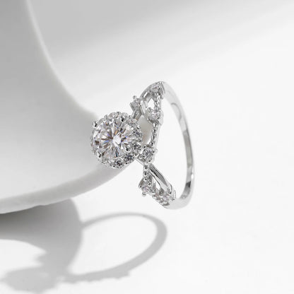 Crown Halo Moissanite Wedding Ring