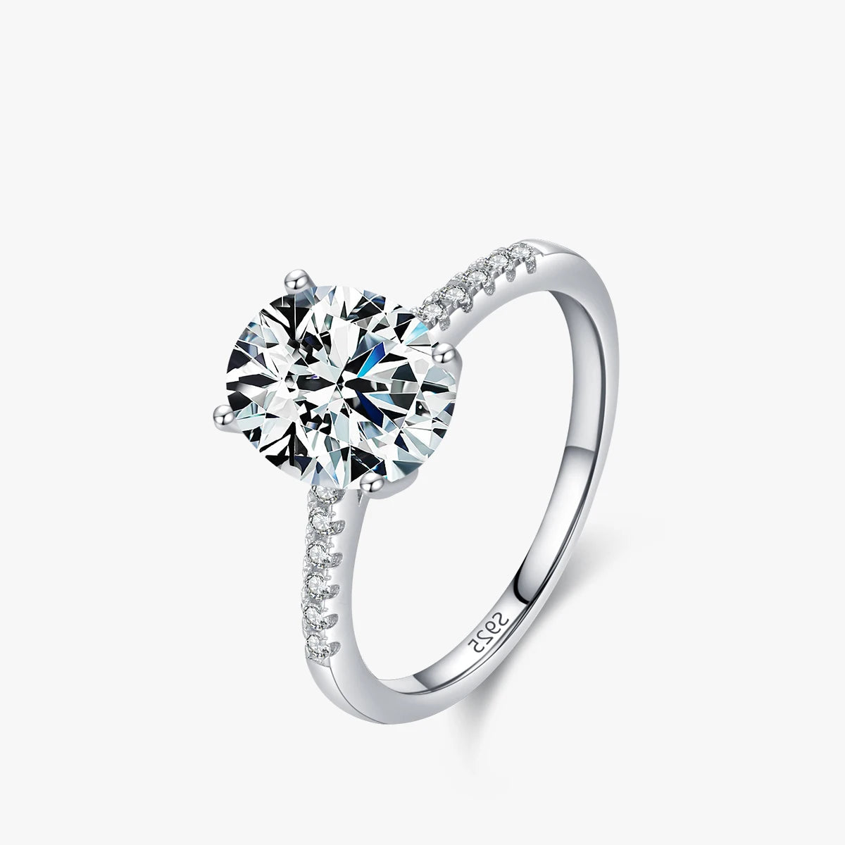 Sterling silver ring with ring size in an oval ring style for a refined look