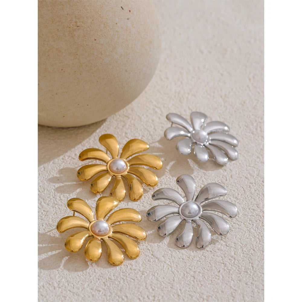 Gold necklace necklace style paired with earrings and gold for coordinated shine