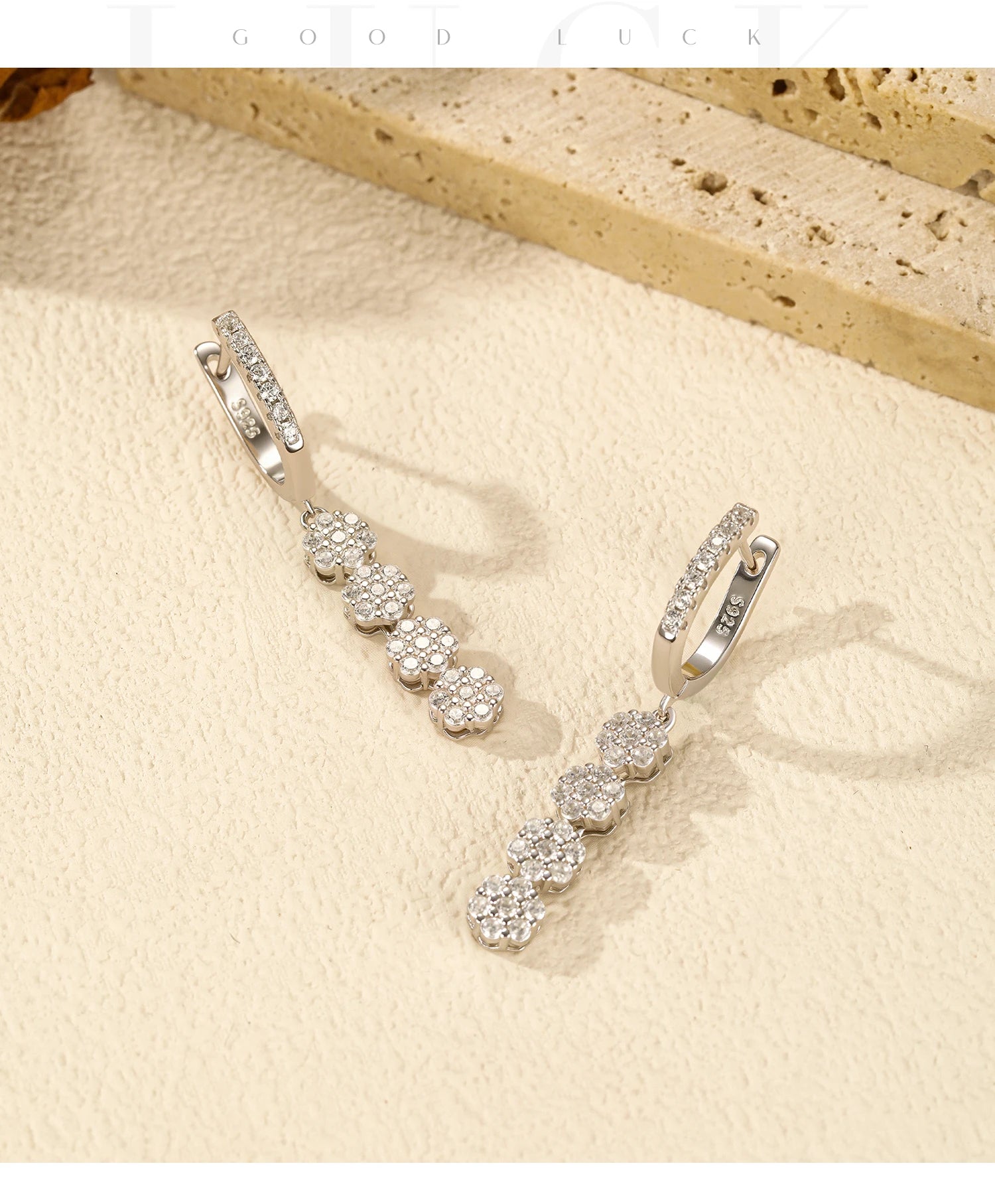 Sterling silver bracelet and flower bracelet within a jewelry set