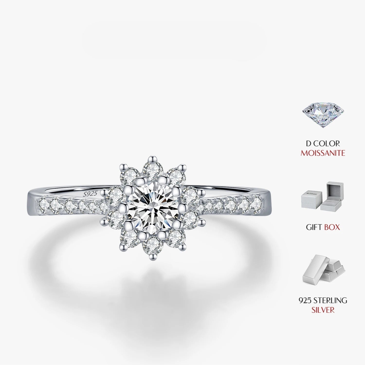 Elegant engagement rings for women with shimmering moissanite