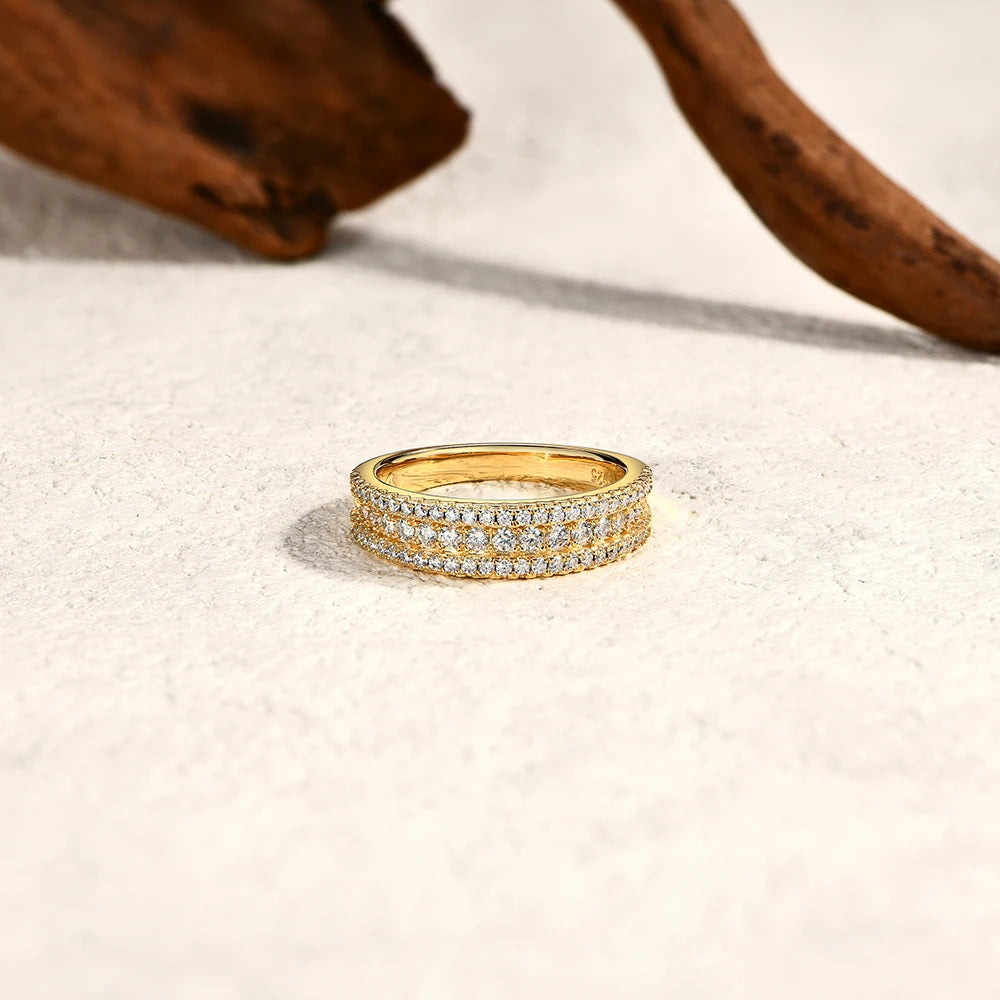 Moissanite ring showing rings with moissanite sparkle for women